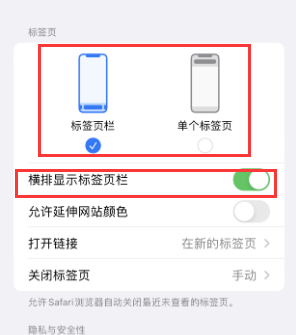 开平iPhone授权维修分享Safari浏览器如何切换标签栏位置 